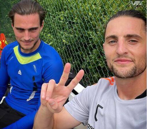 Adrien Rabiot with his brother Valentine James Rabiot.